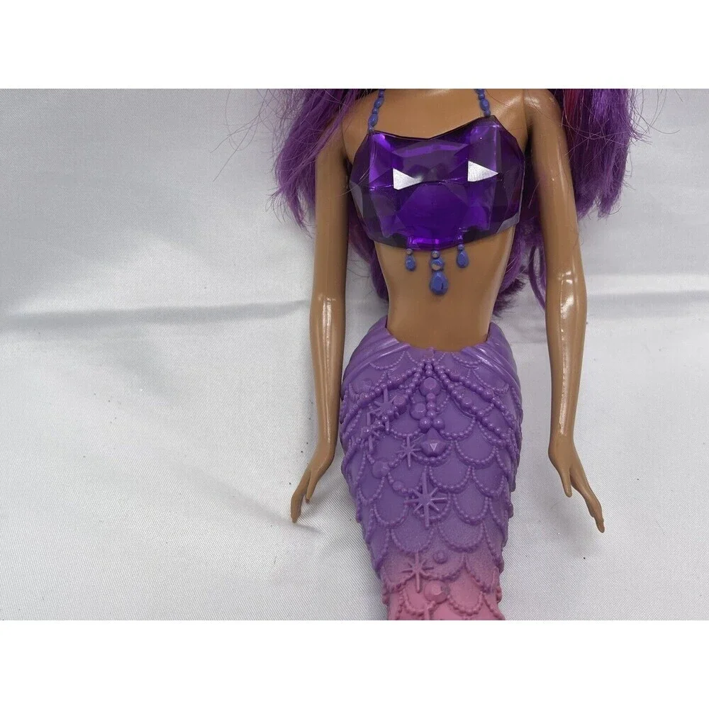 Mattel Barbie Nikki AA Jewel Dreamtopia Mermaid Doll Purple Pink Hair RARE
